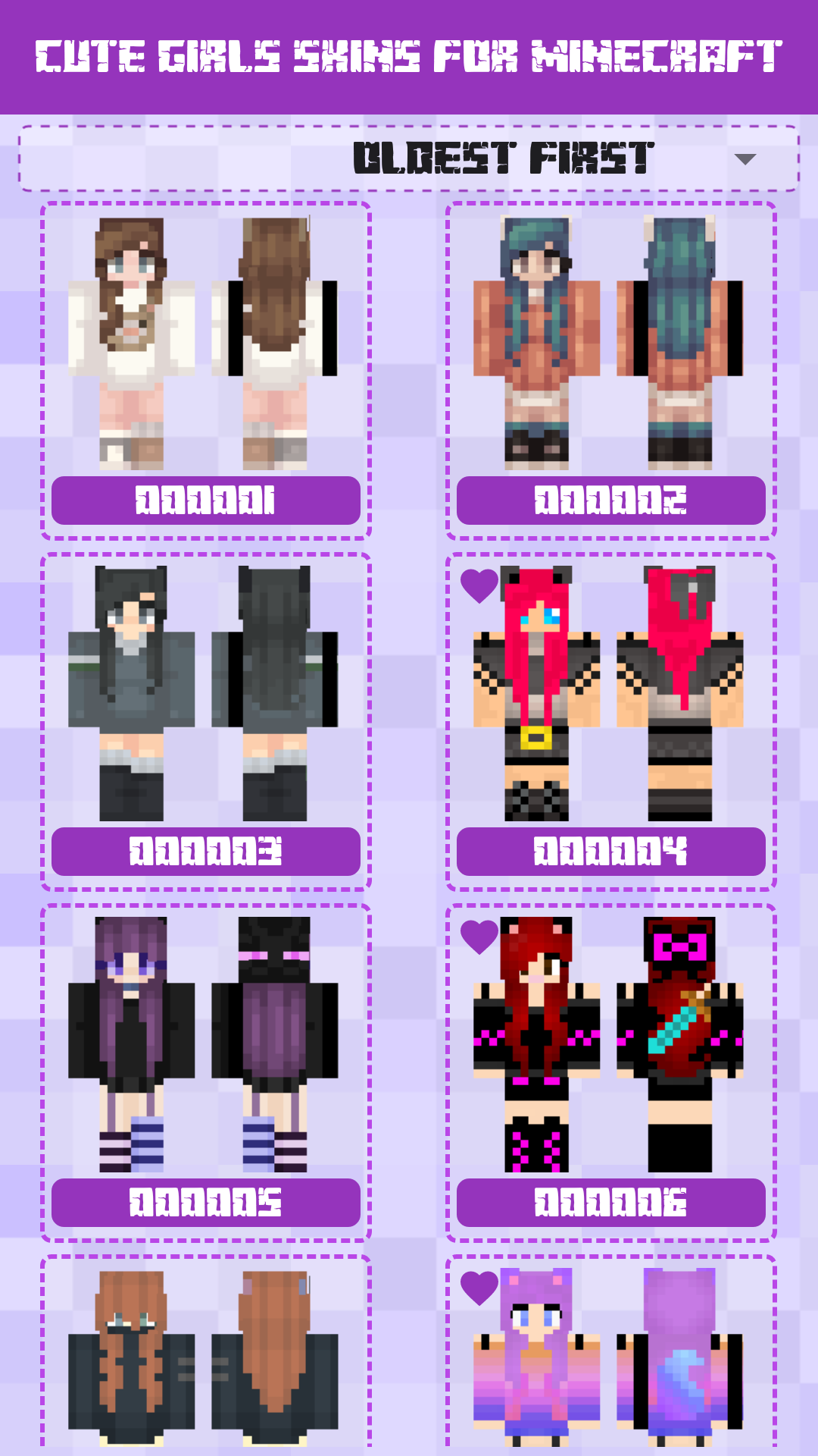Cute Girls Skins for Minecraft: Screen 2